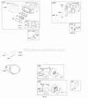 Air Cleaner Blower Housing Exhaust System Diagram and Parts List for 31E577-0114-G1  Briggs and Stratton Engine